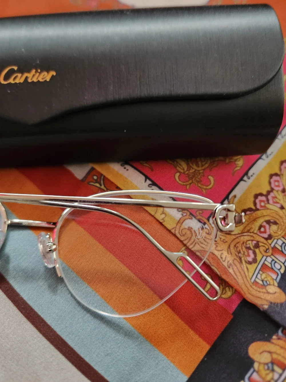 Cartier Silver Rimless Women’s Eyeglasses
